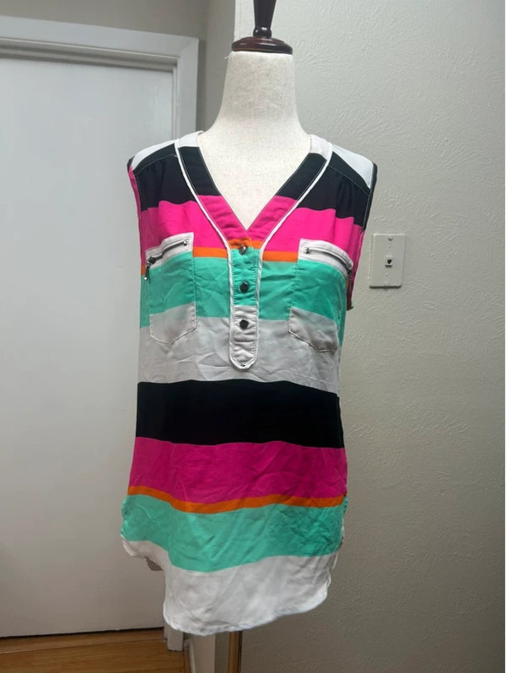 Multi-Colored Tank top with pockets